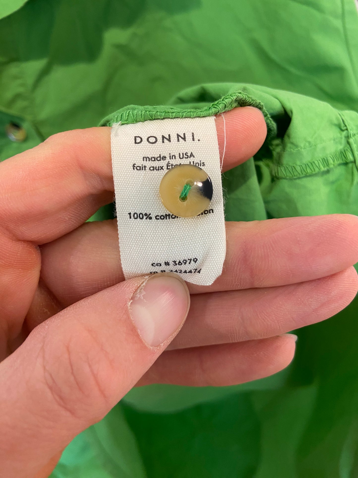Donni Pop Shirt In Matcha with Matching Shorts size S