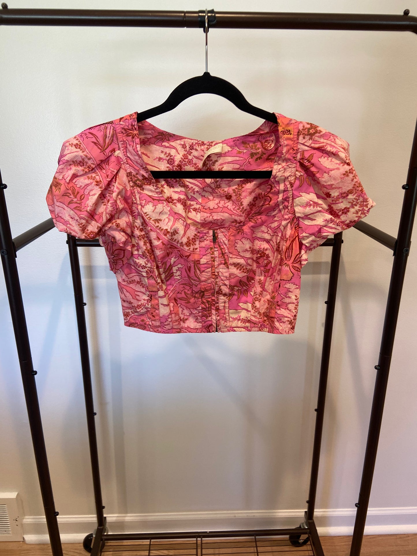 Ulla Johnson Makana Floral Tiered Midi Skirt in Cotton Poplin with Kalena Top size 0 / 2