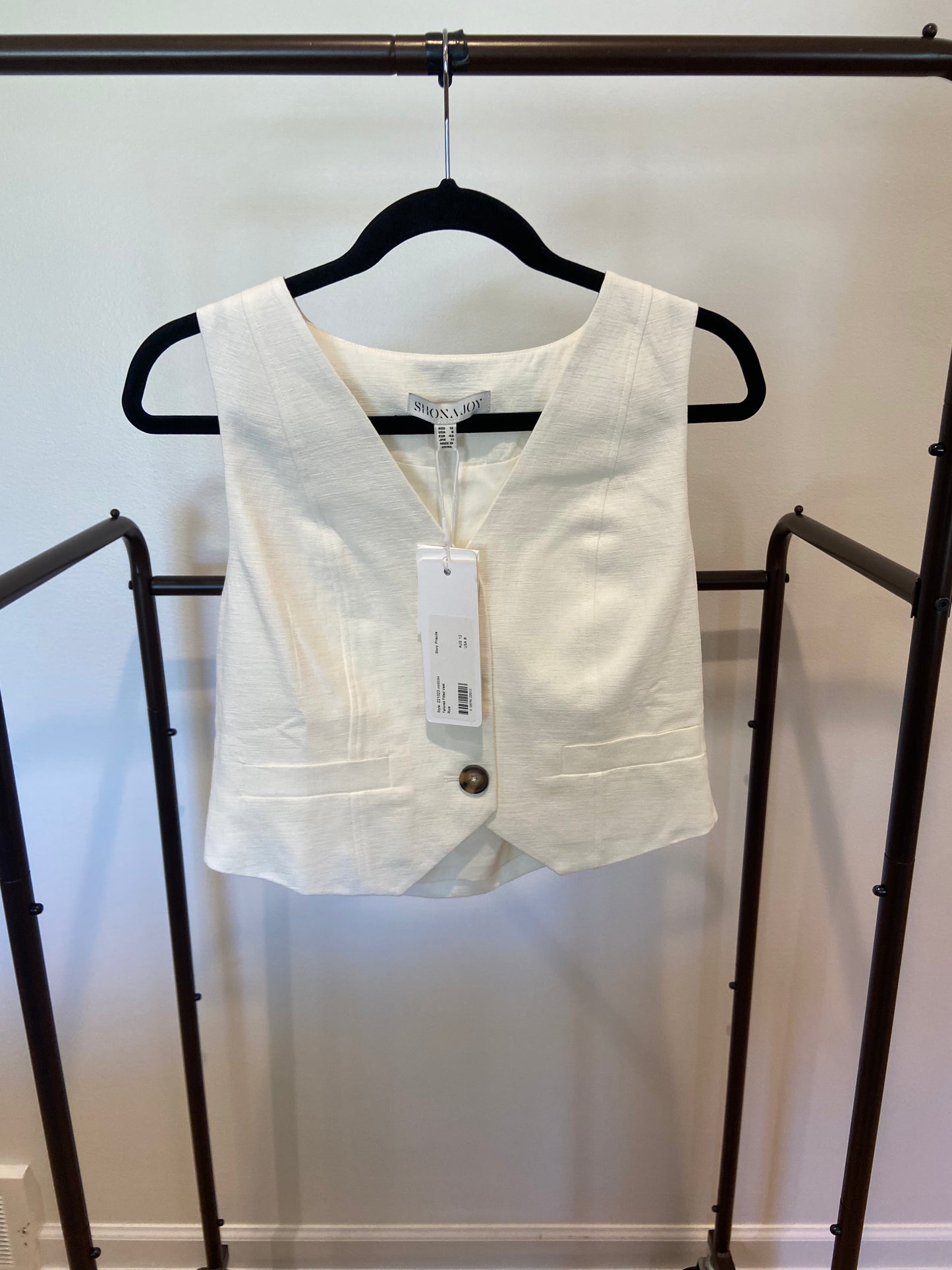 Shona Joy High Waisted tailored Pant with Fitted Vest Size 6 / 8