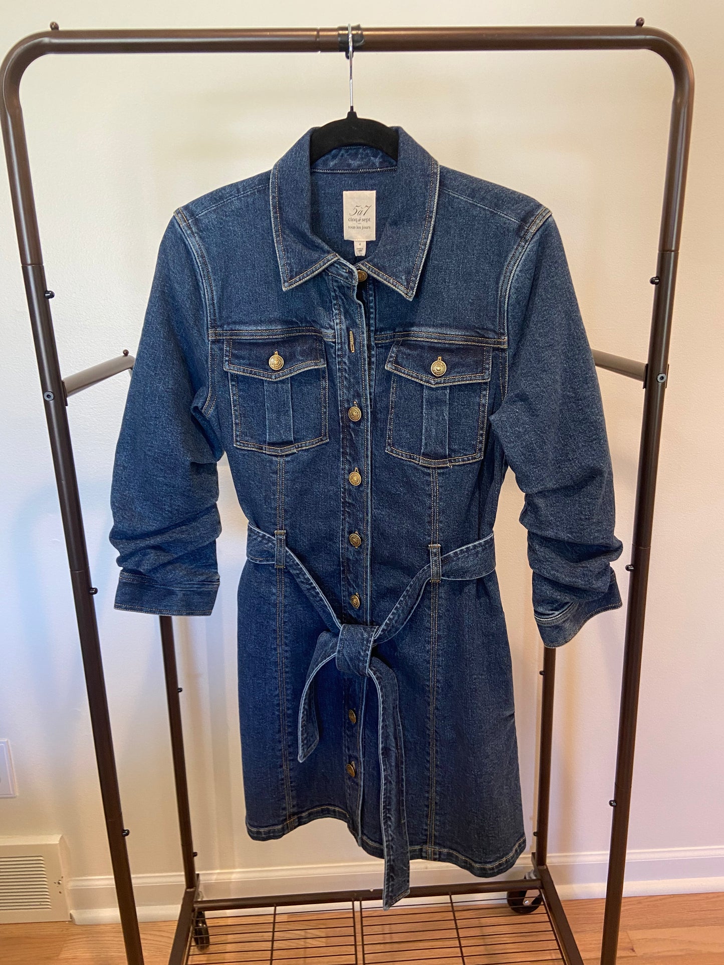 Cinq a Sept Clea Denim Dress Oceane size 4