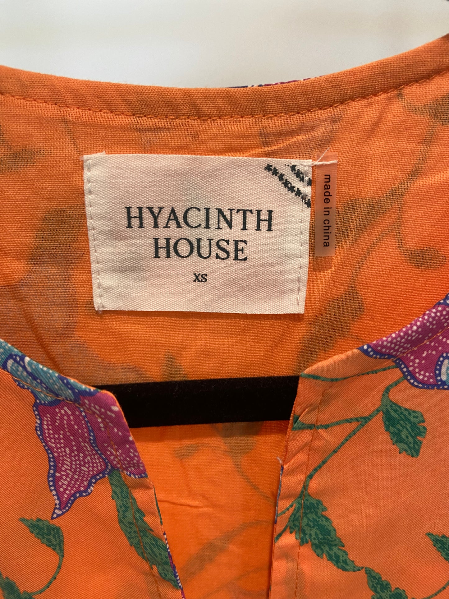Hyacinth House Orange Multi Floral Cisco Maxi Dress size XS
