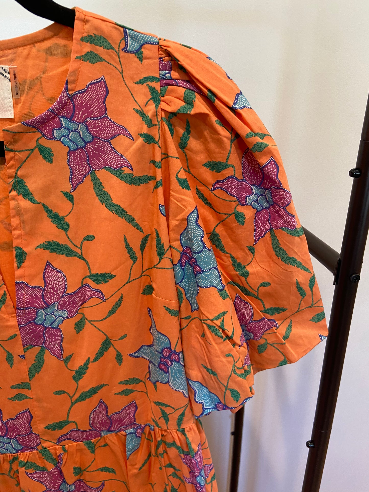 Hyacinth House Orange Multi Floral Cisco Maxi Dress size XS