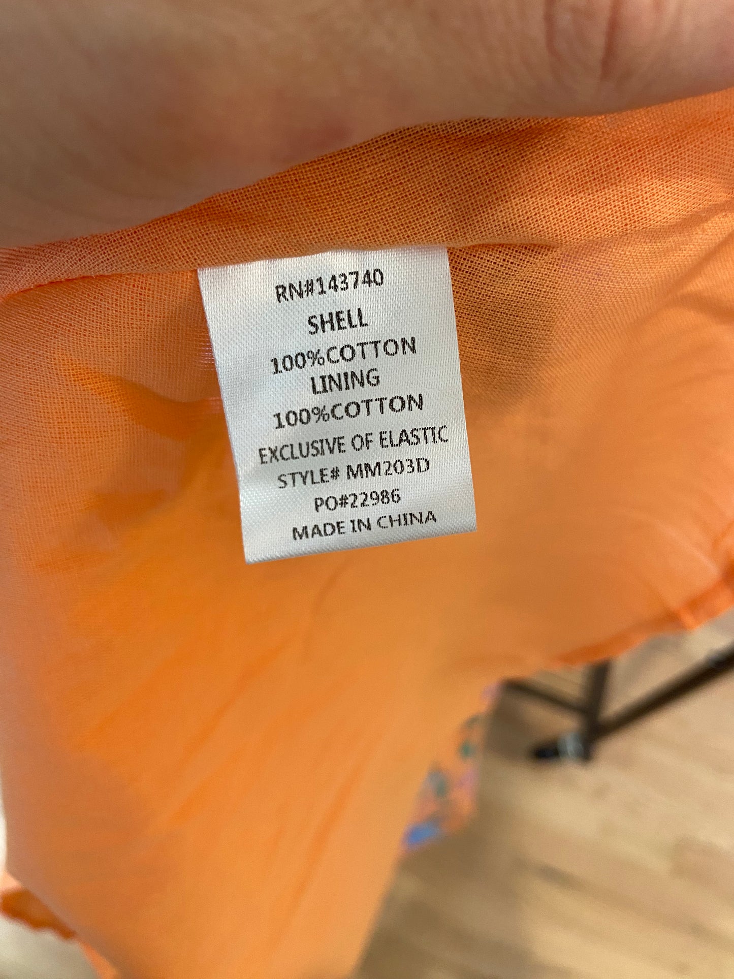 Hyacinth House Orange Multi Floral Cisco Maxi Dress size XS
