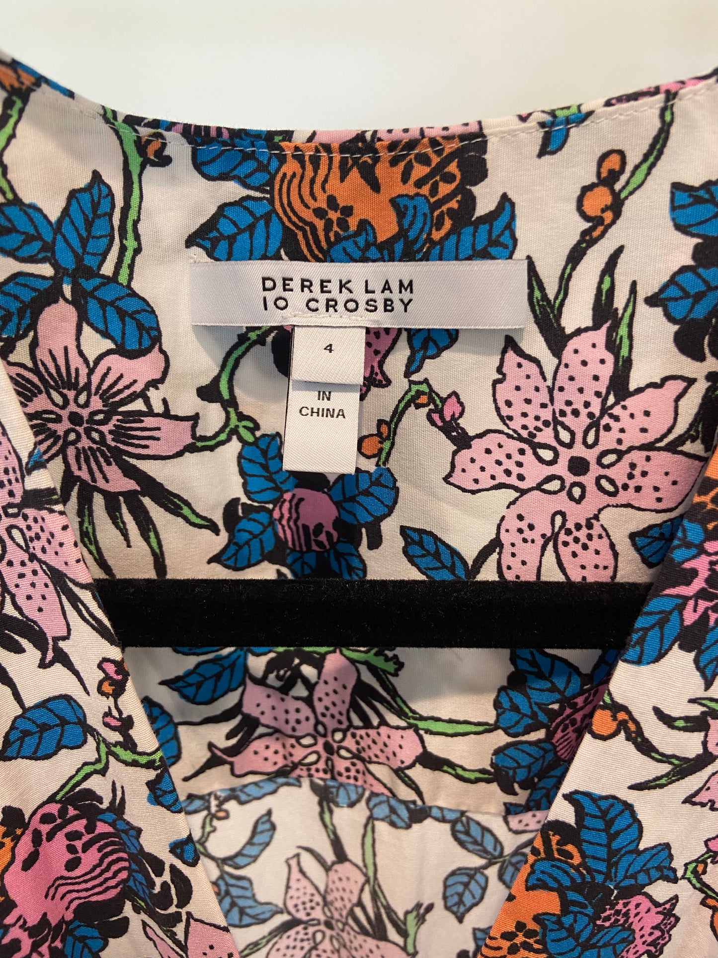 Derek Lam Fatima Floral Print Midi Dress size 4
