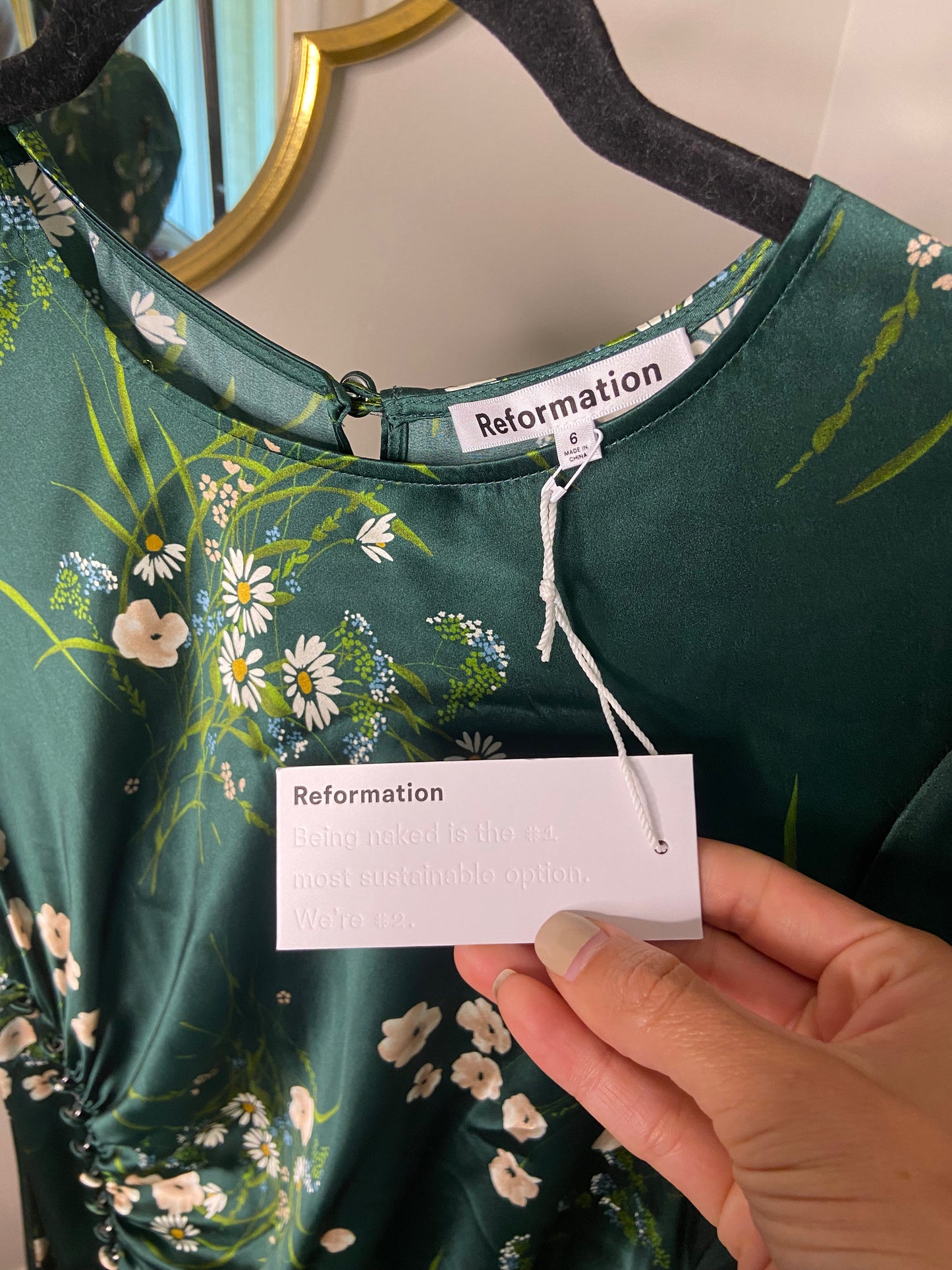 Reformation Birch Silk Dress size 6