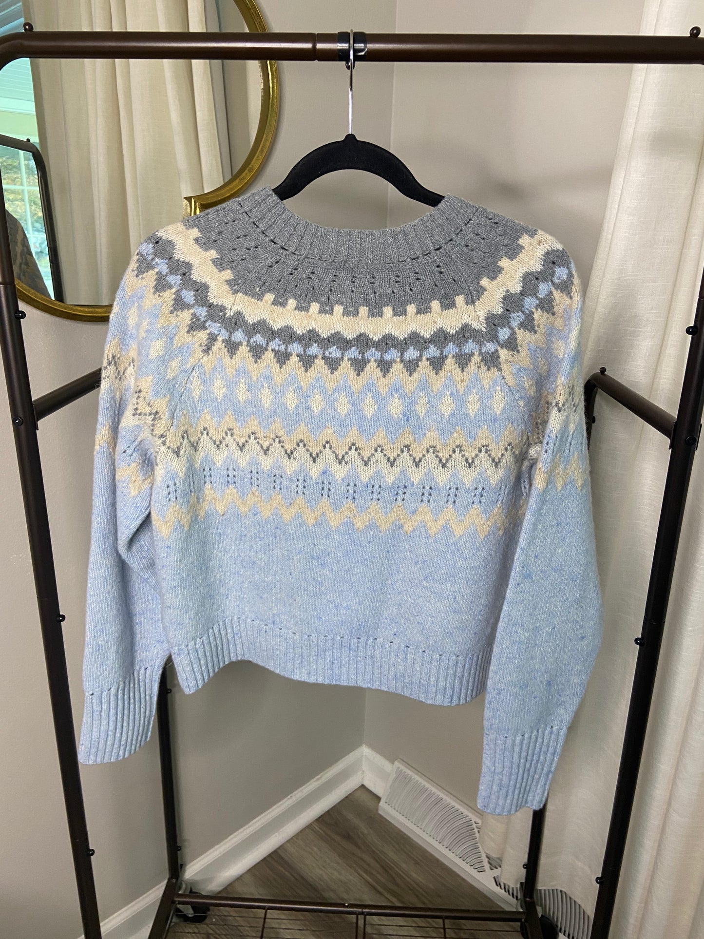 La Vie Rebecca Taylor Fair Isle Cardigan size M