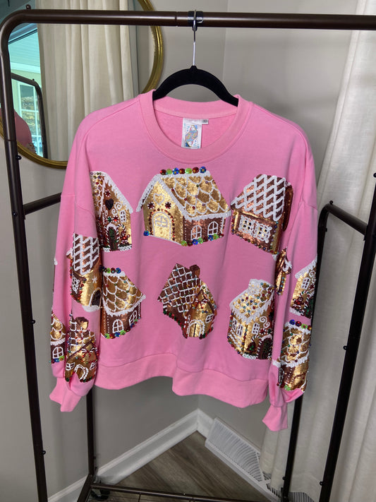 Queen of Sparkles Gingerbread Holiday Sweatshirt size XS