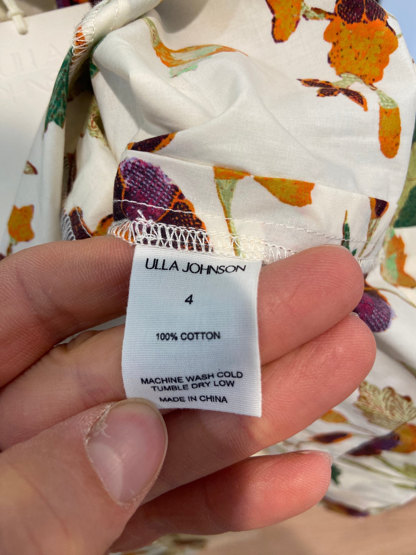 Ulla Johnson Zoe Top and Marn Shorts in White Iris size 4 / 6