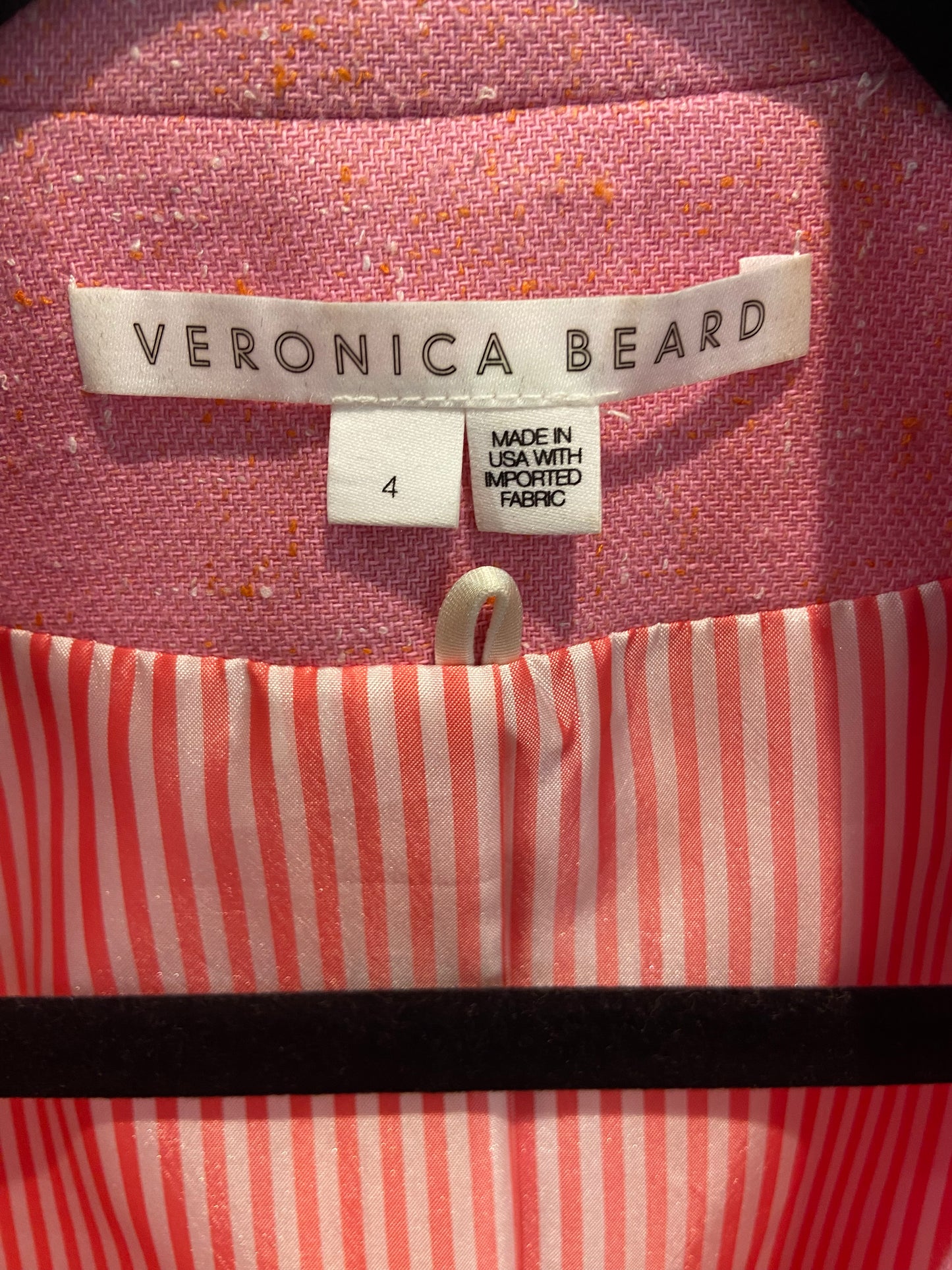 Veronica Beard Speckled Pink Hosanna Dickey Jacket Blazer size 4