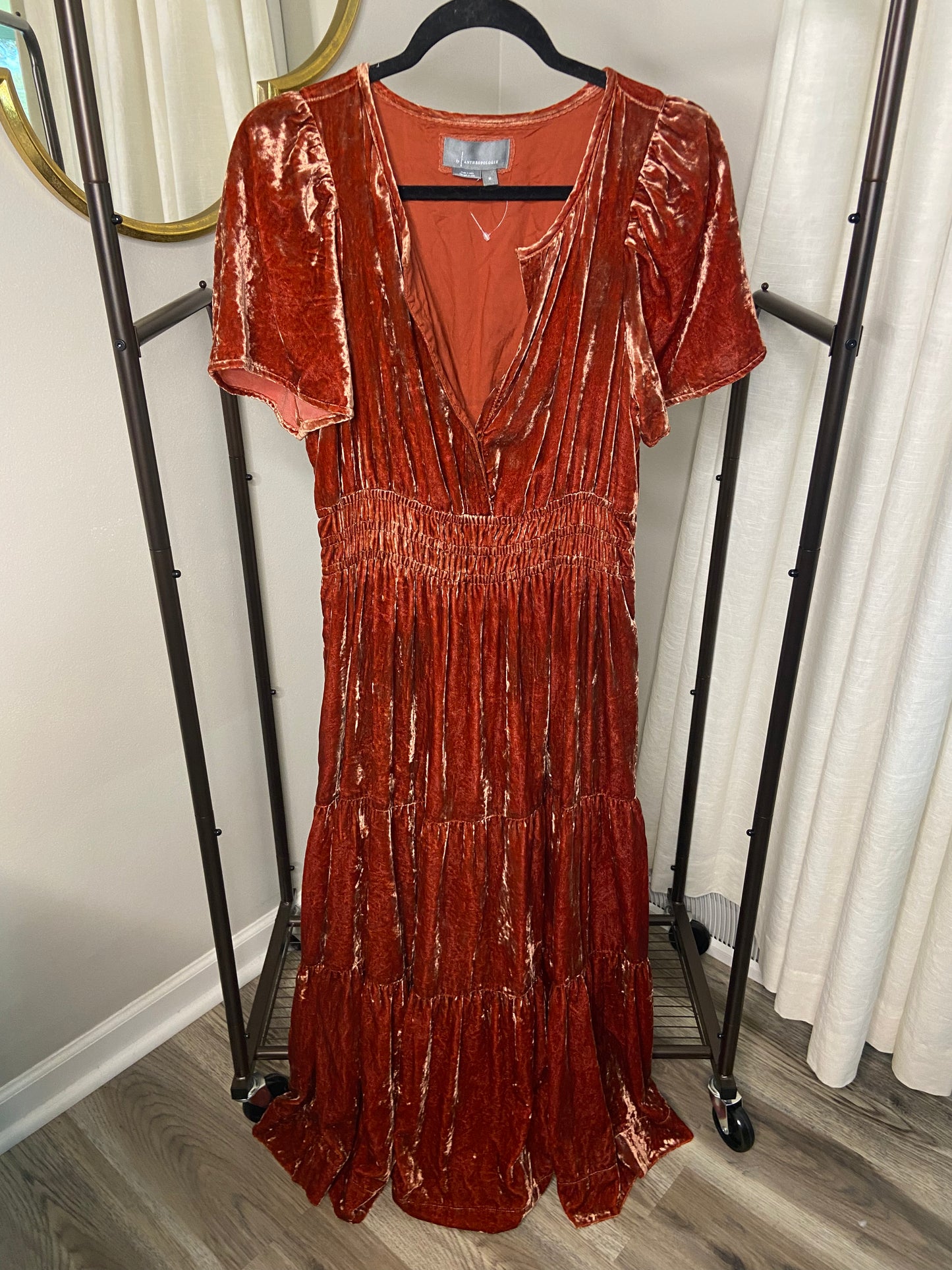 Anthropologie Velvet Somerset Maxi Dress size M