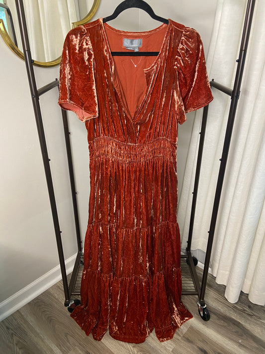 Anthropologie Velvet Somerset Maxi Dress size M