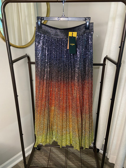 Le Superbe Flame Degrade Sequined Skirt size S