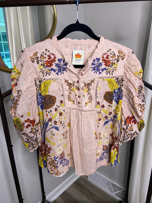 Farm Rio Beauty Bouquet Blouse size L