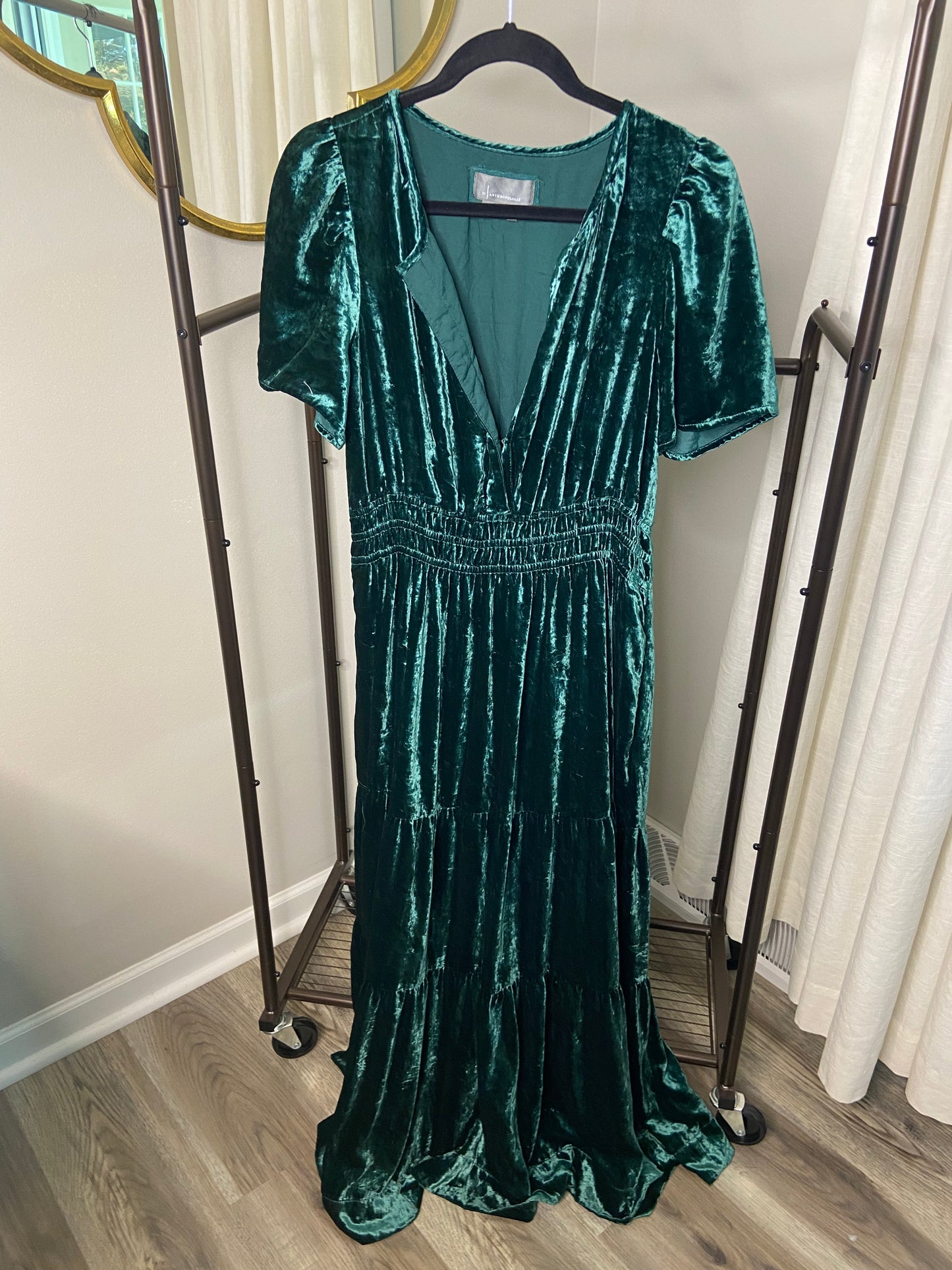 Anthropologie Velvet Somerset Maxi Dress size L