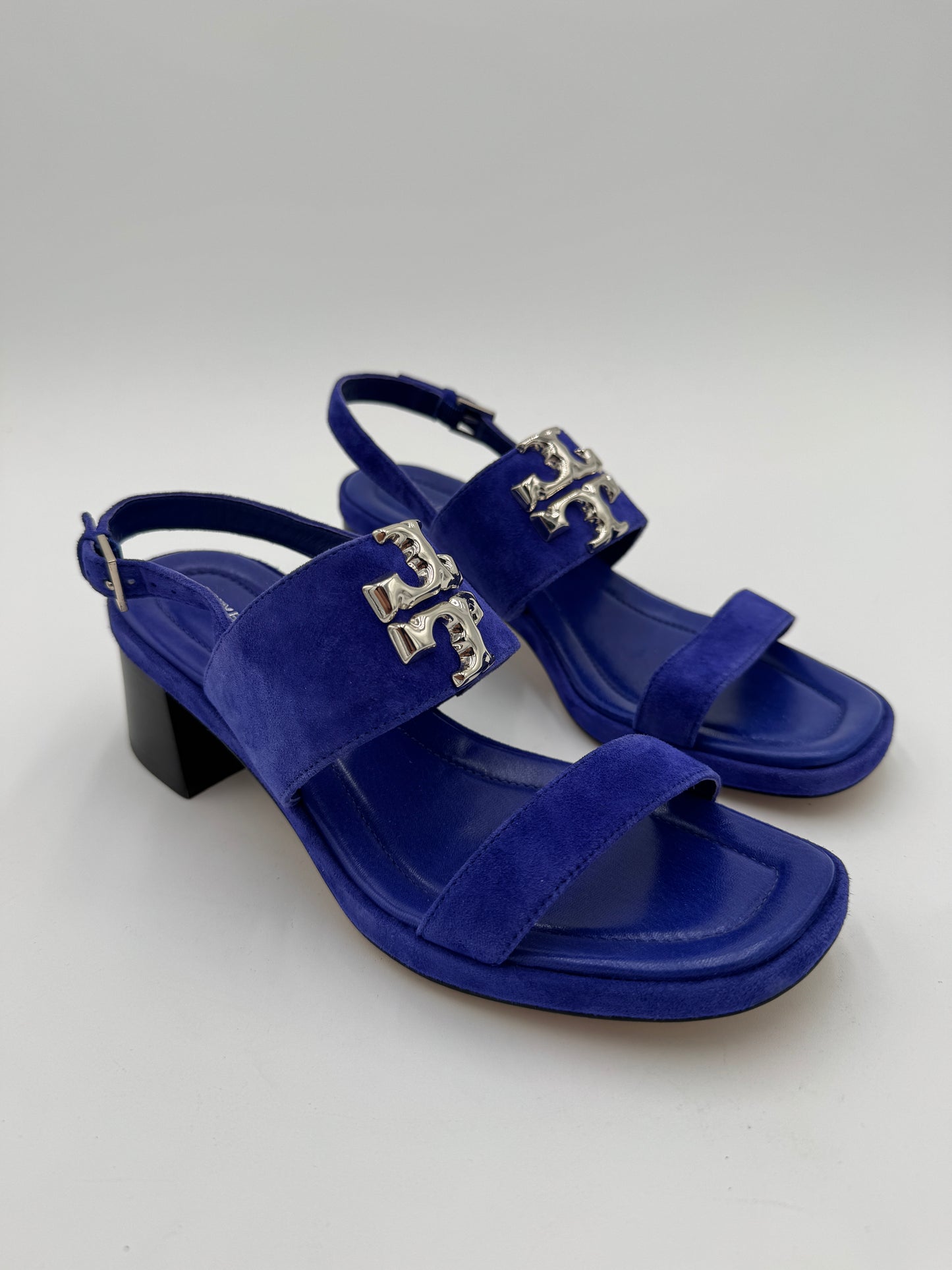 Tory Burch Eleanor Heel Sandal in Marine Amore size 7