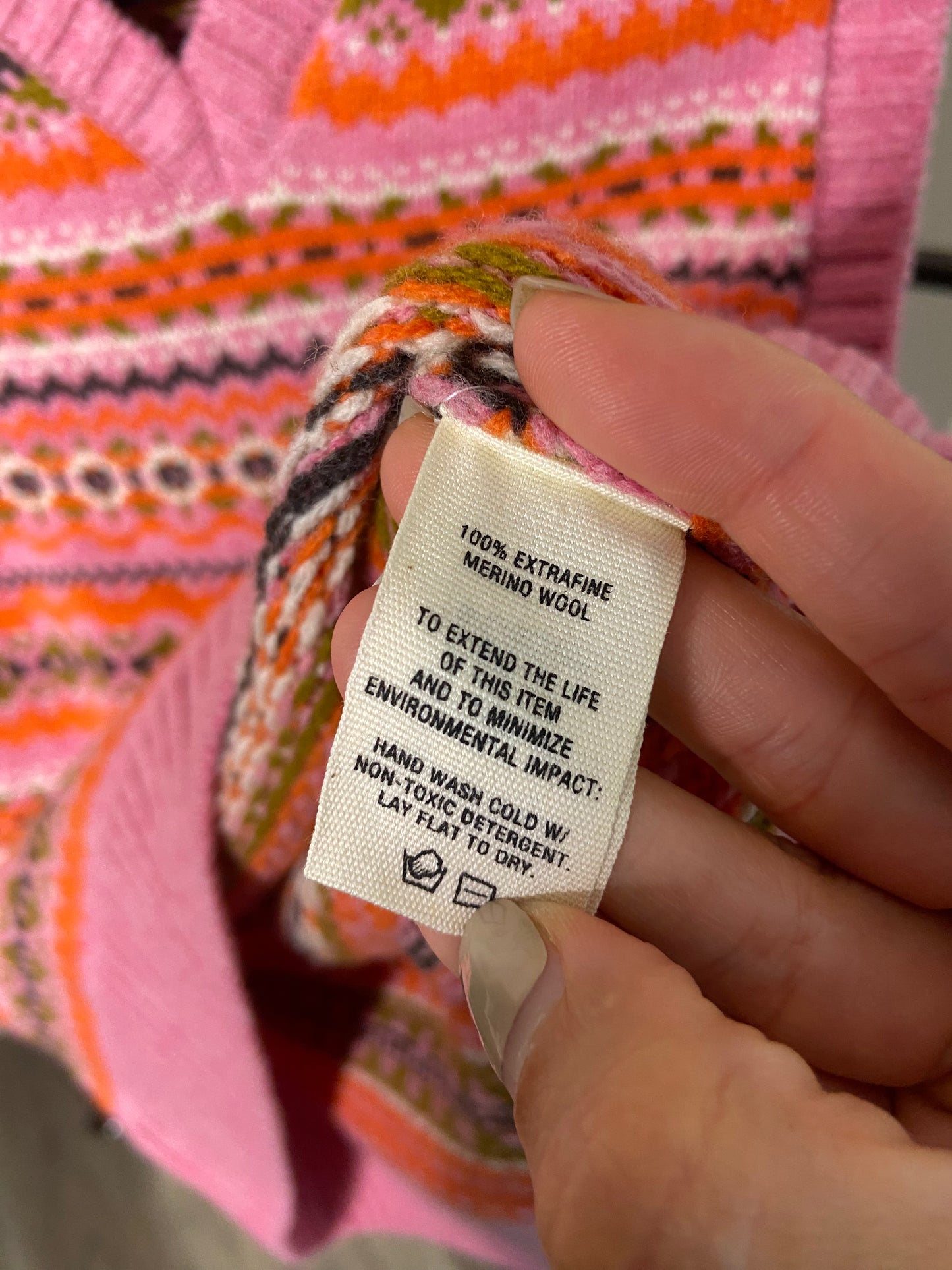 Alex Mill Francis Fair Isle Vest size S