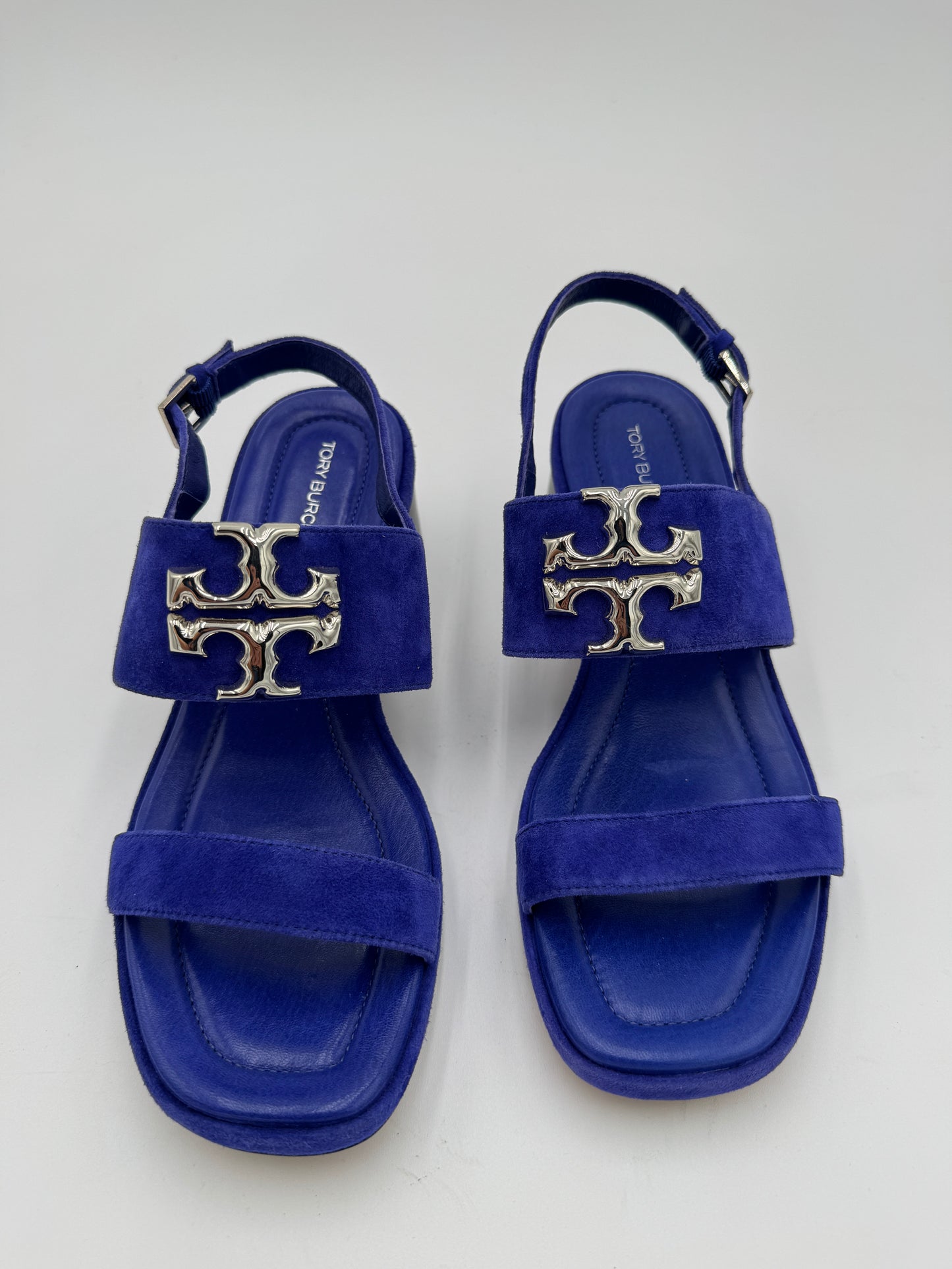 Tory Burch Eleanor Heel Sandal in Marine Amore size 7