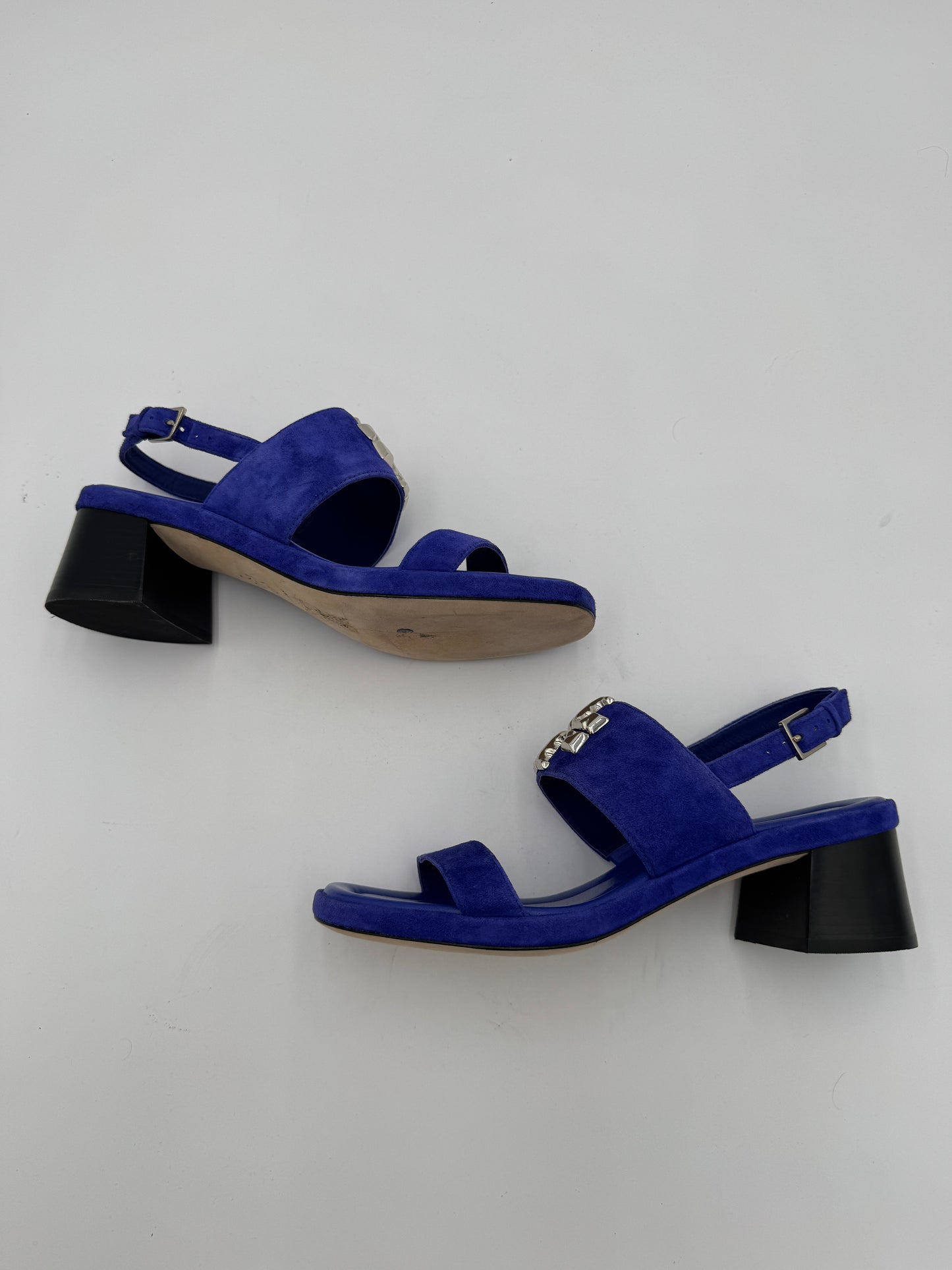 Tory Burch Eleanor Heel Sandal in Marine Amore size 7