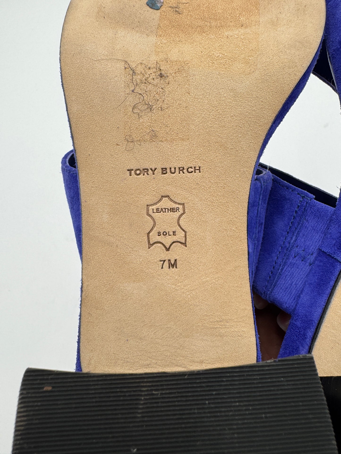Tory Burch Eleanor Heel Sandal in Marine Amore size 7