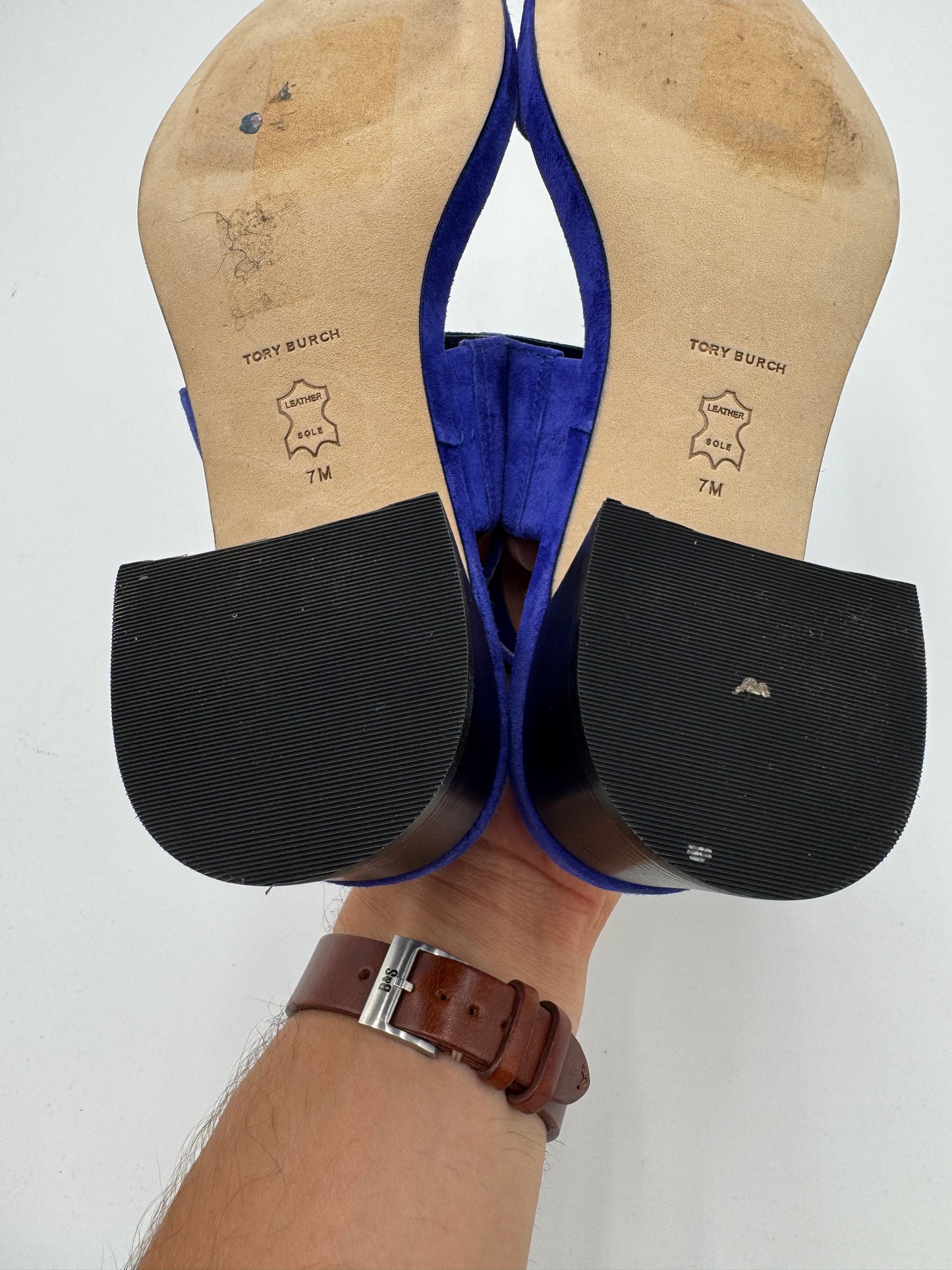 Tory Burch Eleanor Heel Sandal in Marine Amore size 7