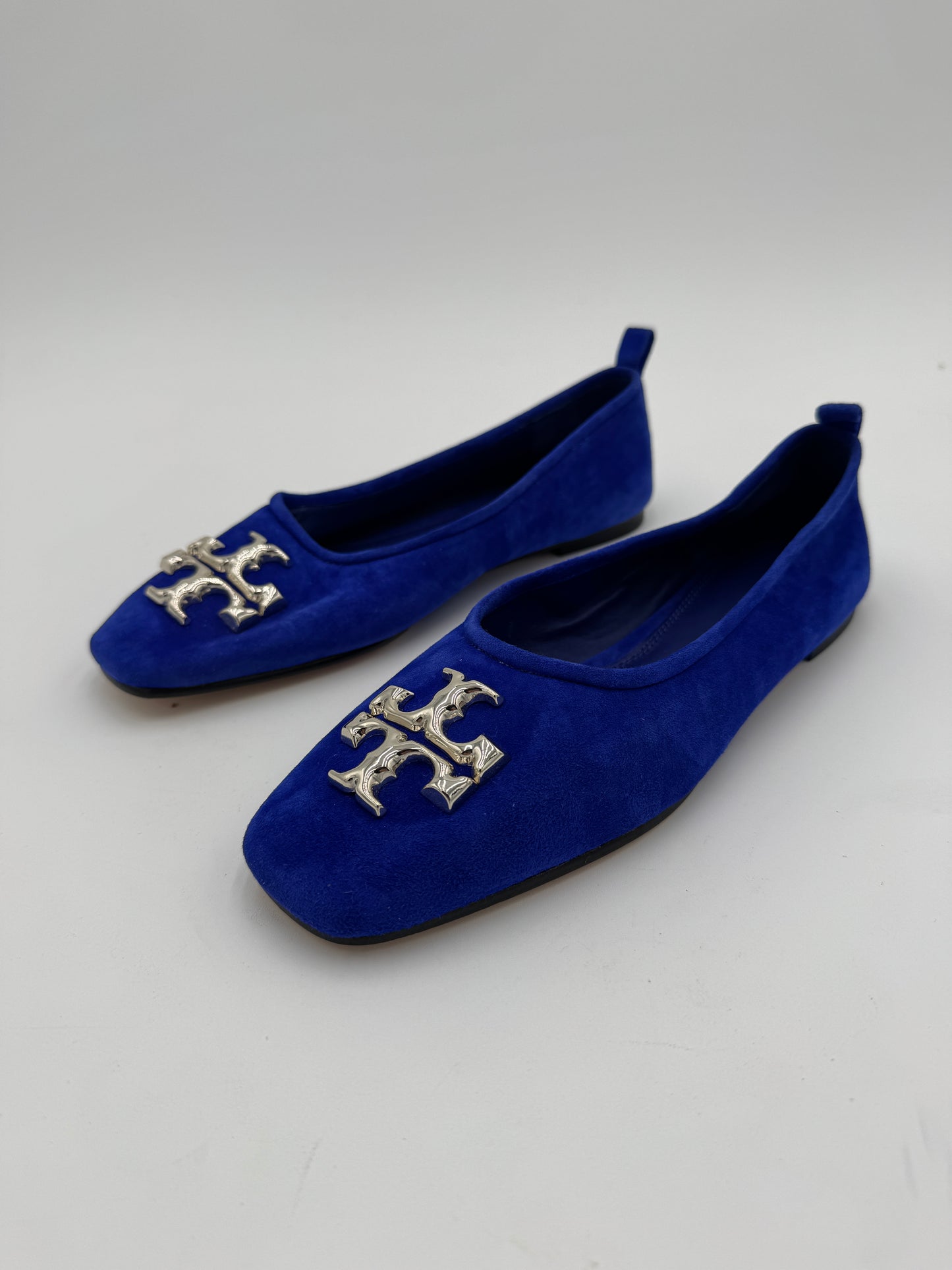 Tory Burch Eleanor Ballet Flat in Cobalt Suede size 6.5