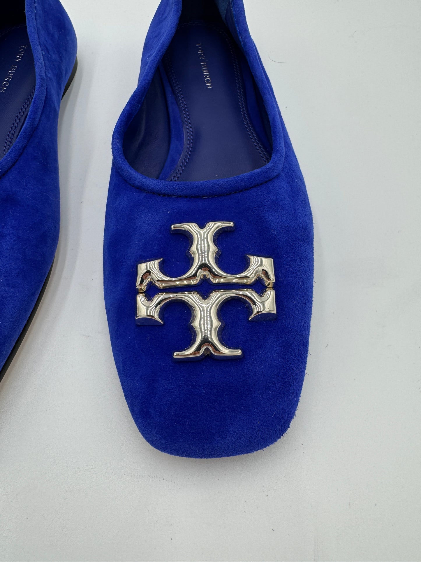 Tory Burch Eleanor Ballet Flat in Cobalt Suede size 6.5