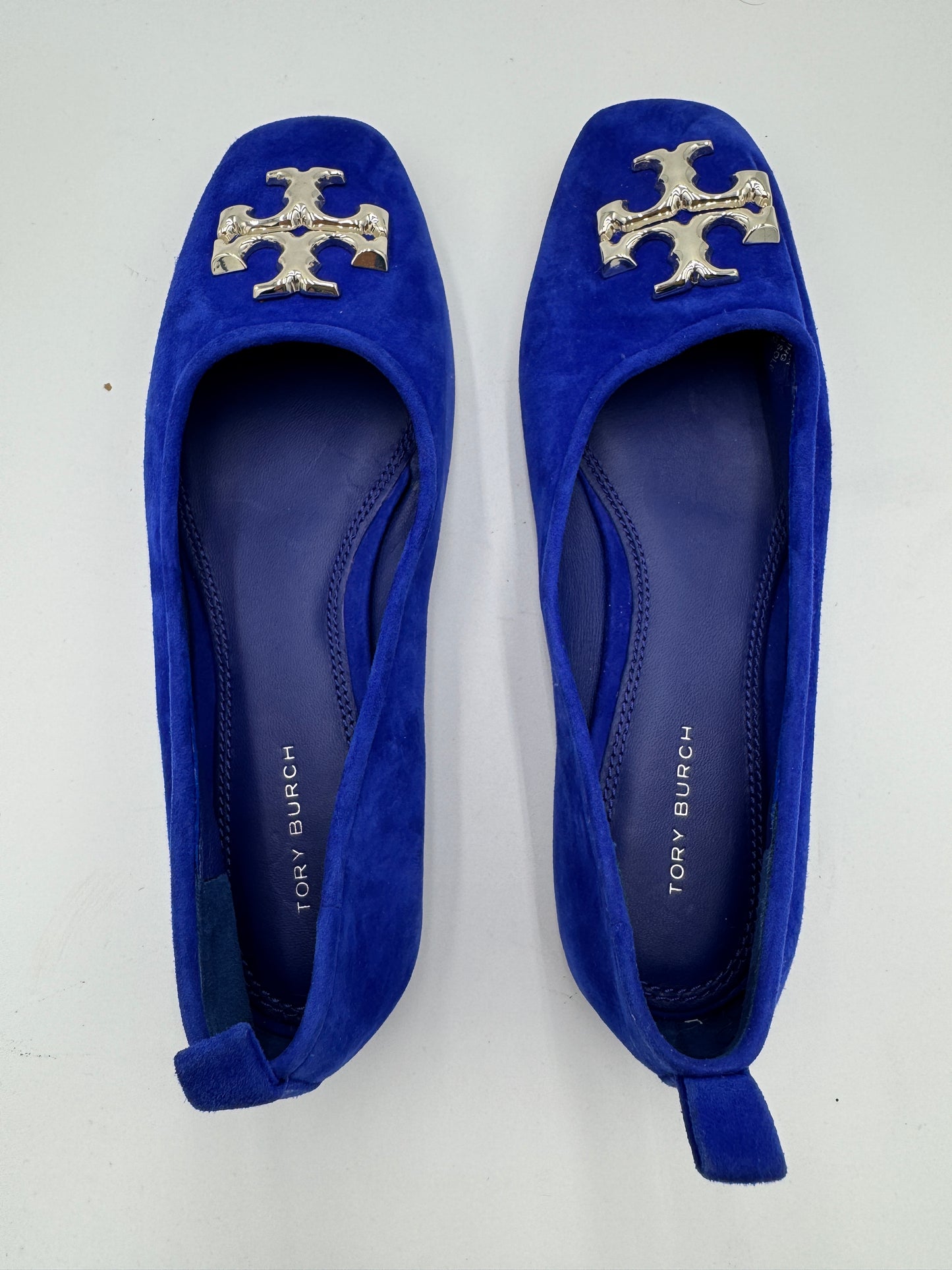 Tory Burch Eleanor Ballet Flat in Cobalt Suede size 6.5
