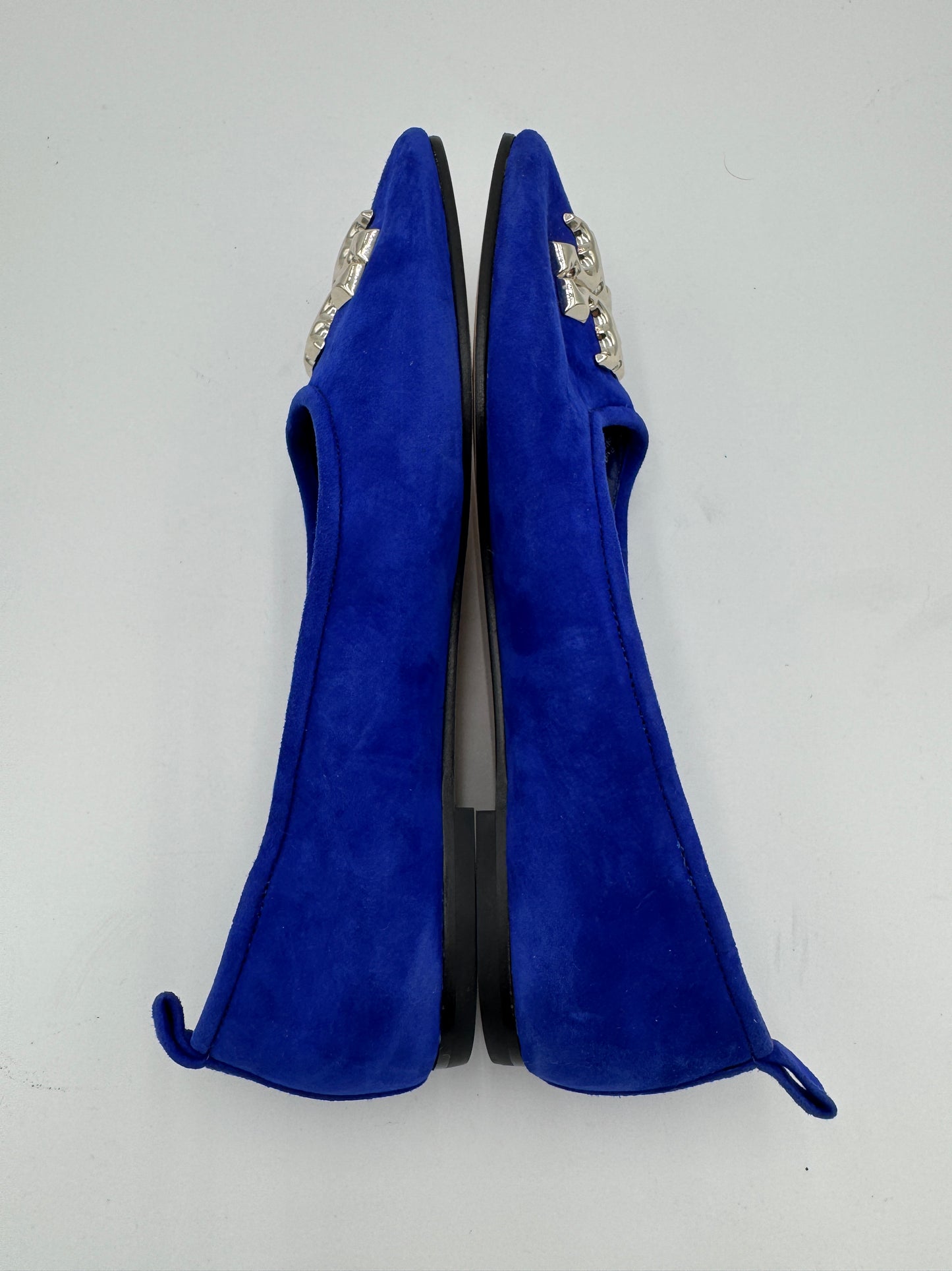 Tory Burch Eleanor Ballet Flat in Cobalt Suede size 6.5