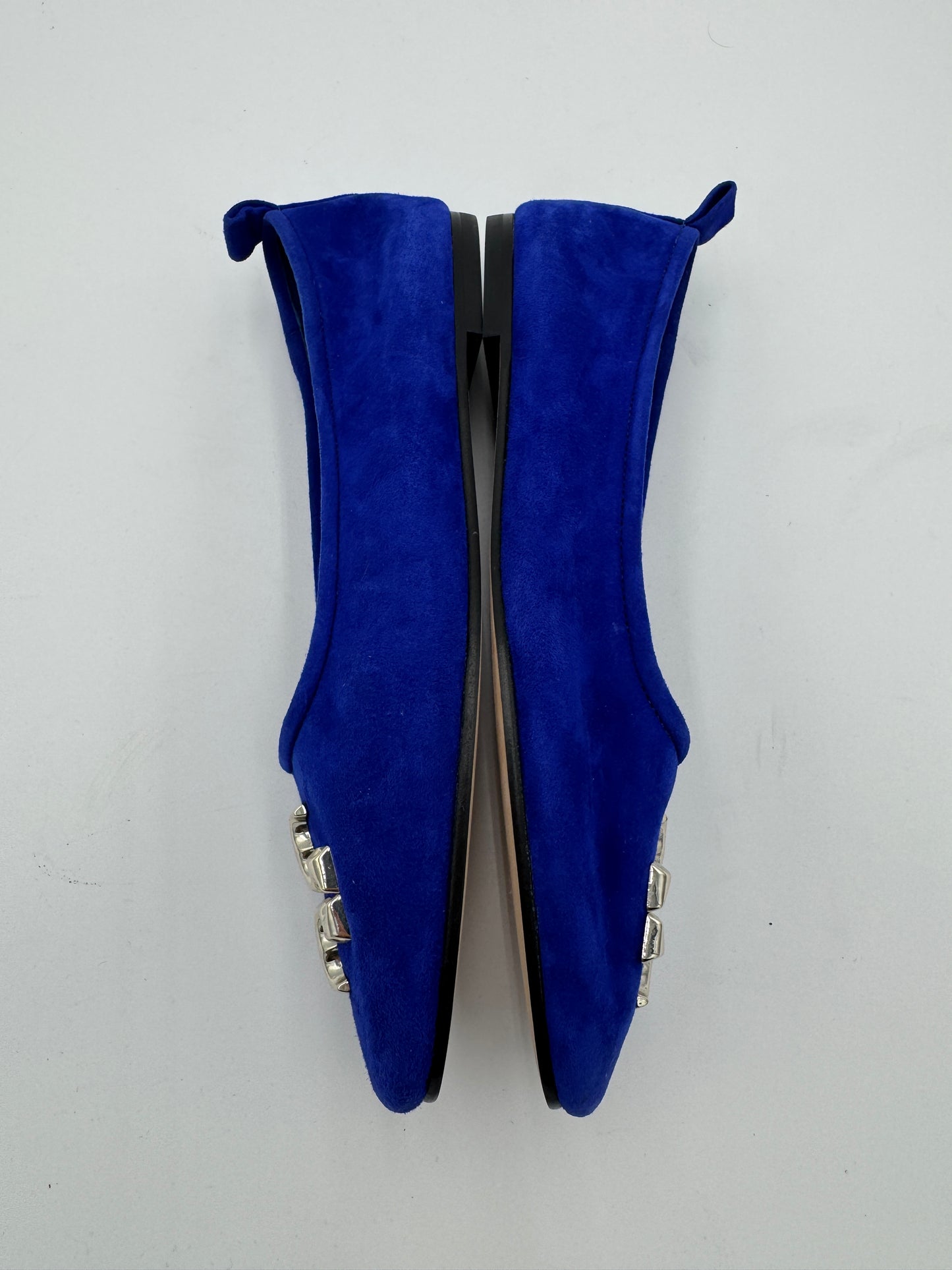 Tory Burch Eleanor Ballet Flat in Cobalt Suede size 6.5