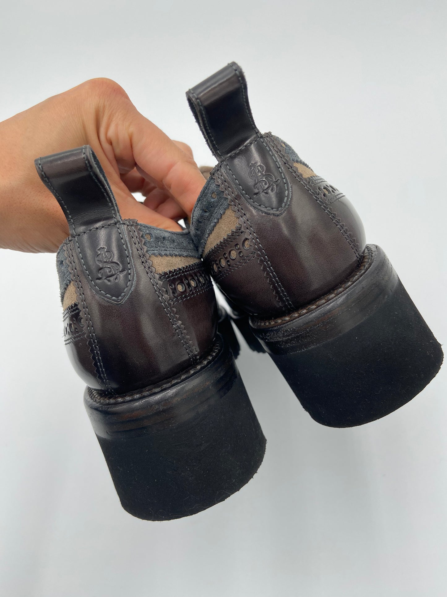 The Office of Angela Scott Miss Lucy Wingtip Platform Derby size 37.5