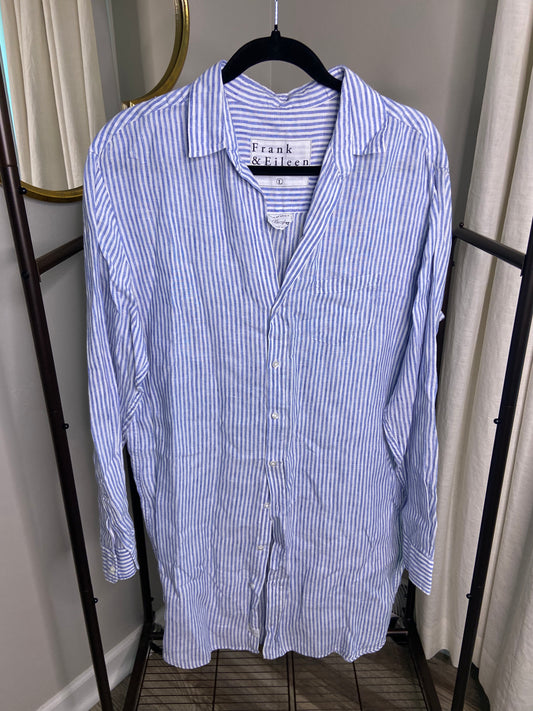 Frank and Eileen Linen Mary Striped Dress size L