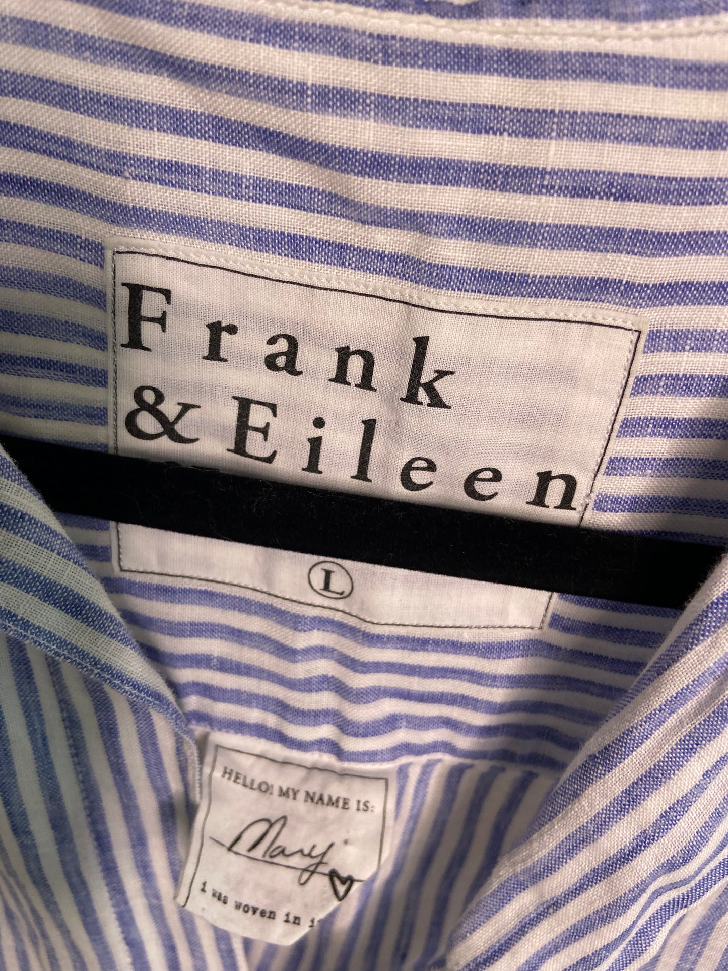 Frank and Eileen Linen Mary Striped Dress size L