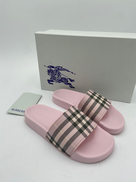 Burberry Check Slides size 37