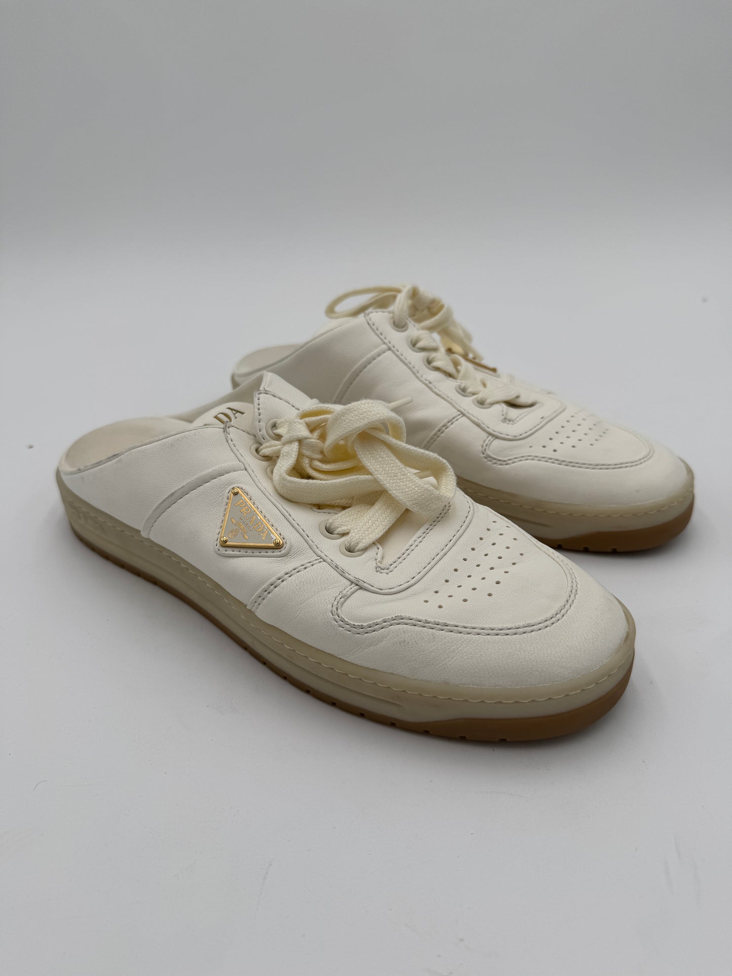 Prada Nappa Leather Sneaker Mules size 39 US 9