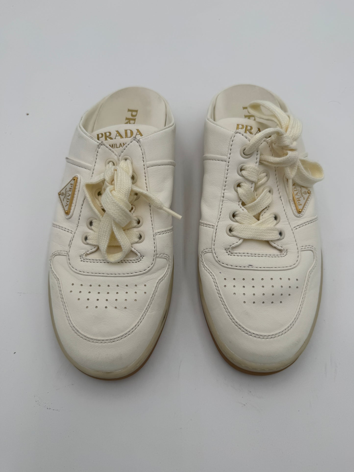 Prada Nappa Leather Sneaker Mules size 39 US 9