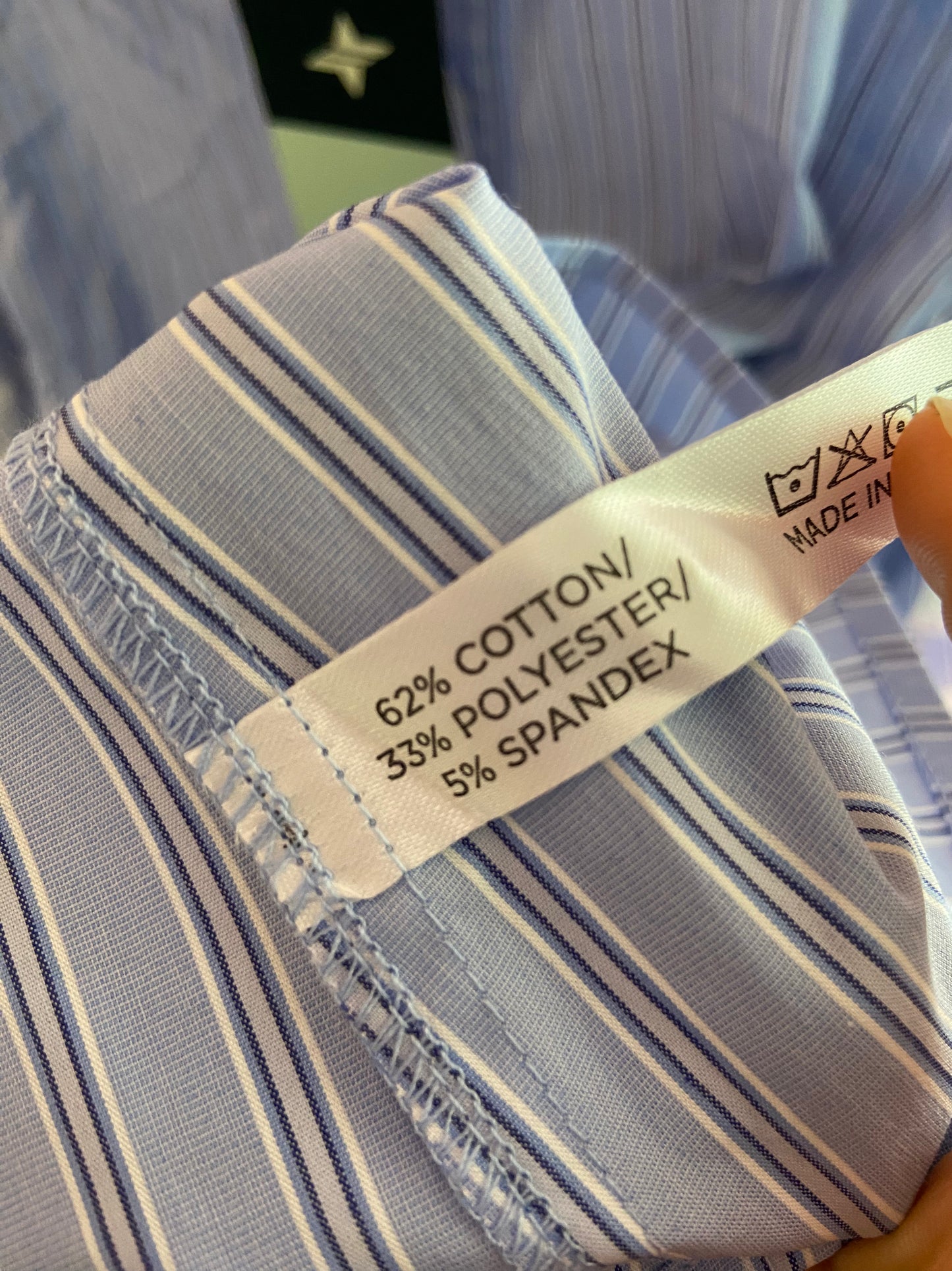 Tuckernuck Blue Stripe Embroidery Carolina Button Down size XL