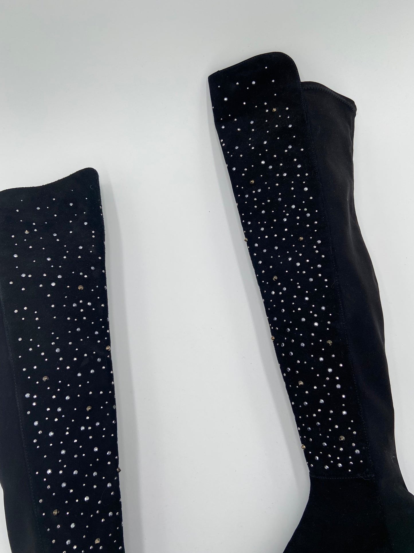 Stuart Weitzman 5050 Suede Embellished Over The Knee Boots size 7.5