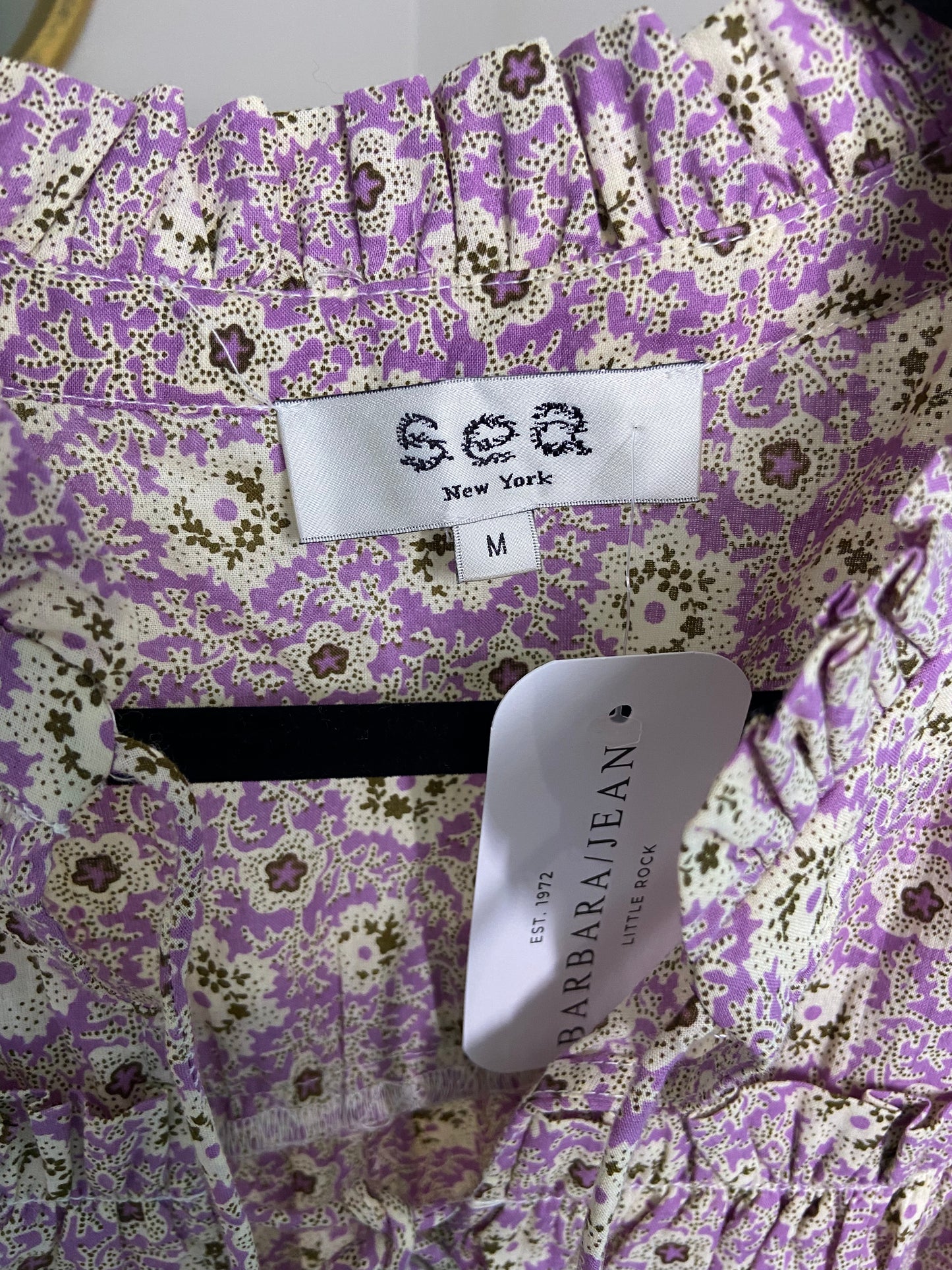 Sea New York Purple Ida Ruffled Sleeve Blouse size M