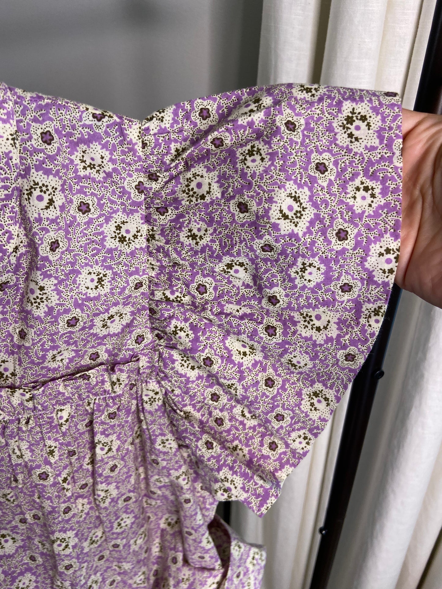 Sea New York Purple Ida Ruffled Sleeve Blouse size M