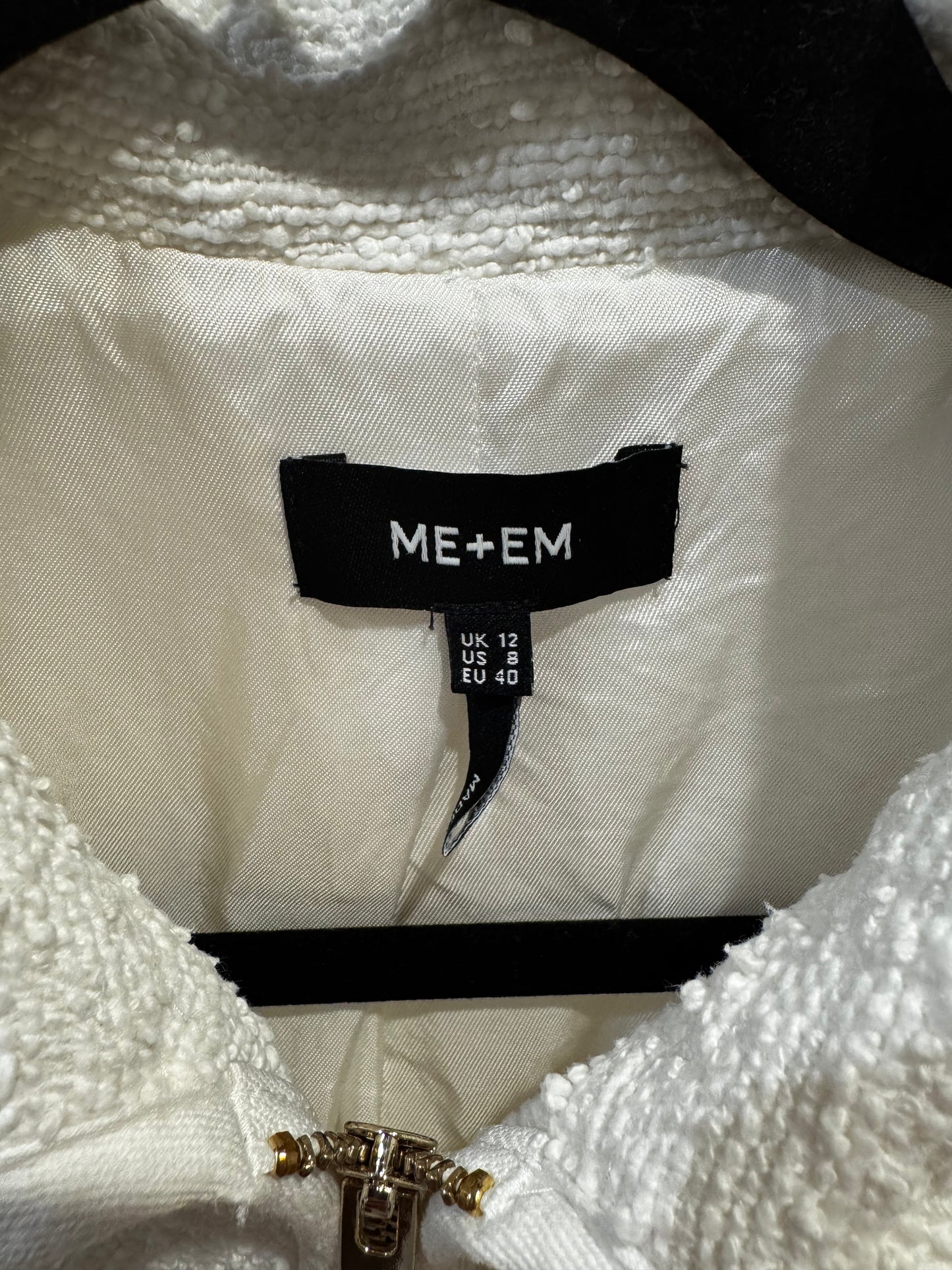ME+EM Textured Jacket in White size 8