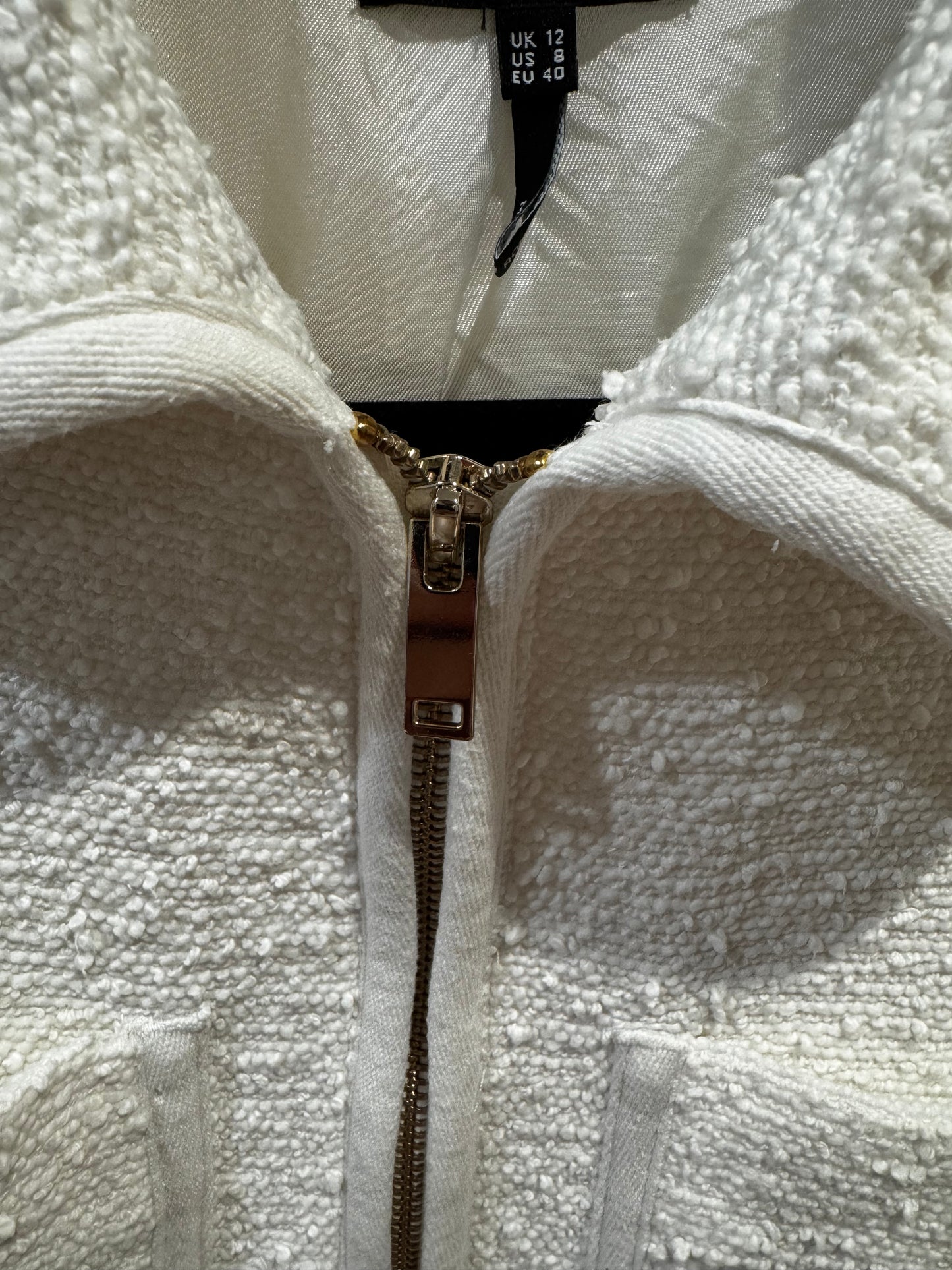 ME+EM Textured Jacket in White size 8