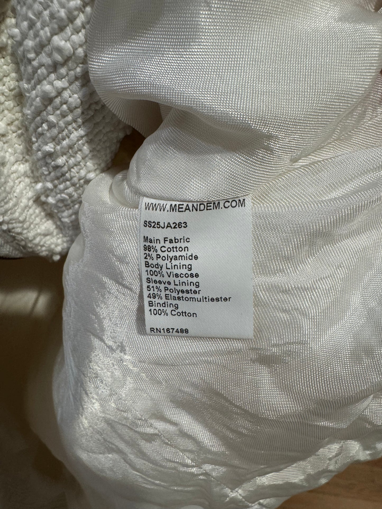 ME+EM Textured Jacket in White size 8