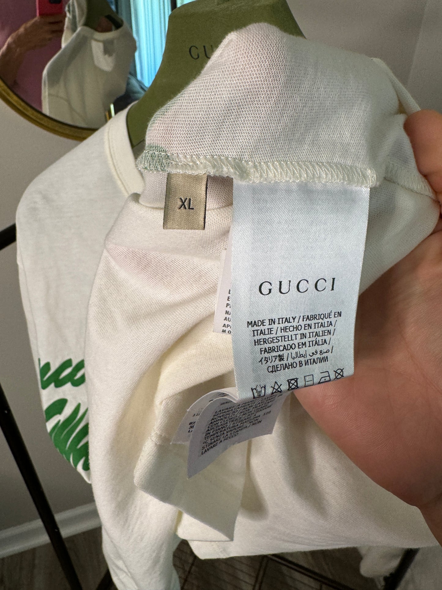 GUCCI Cotton Jersey Cropped T-Shirt size XL
