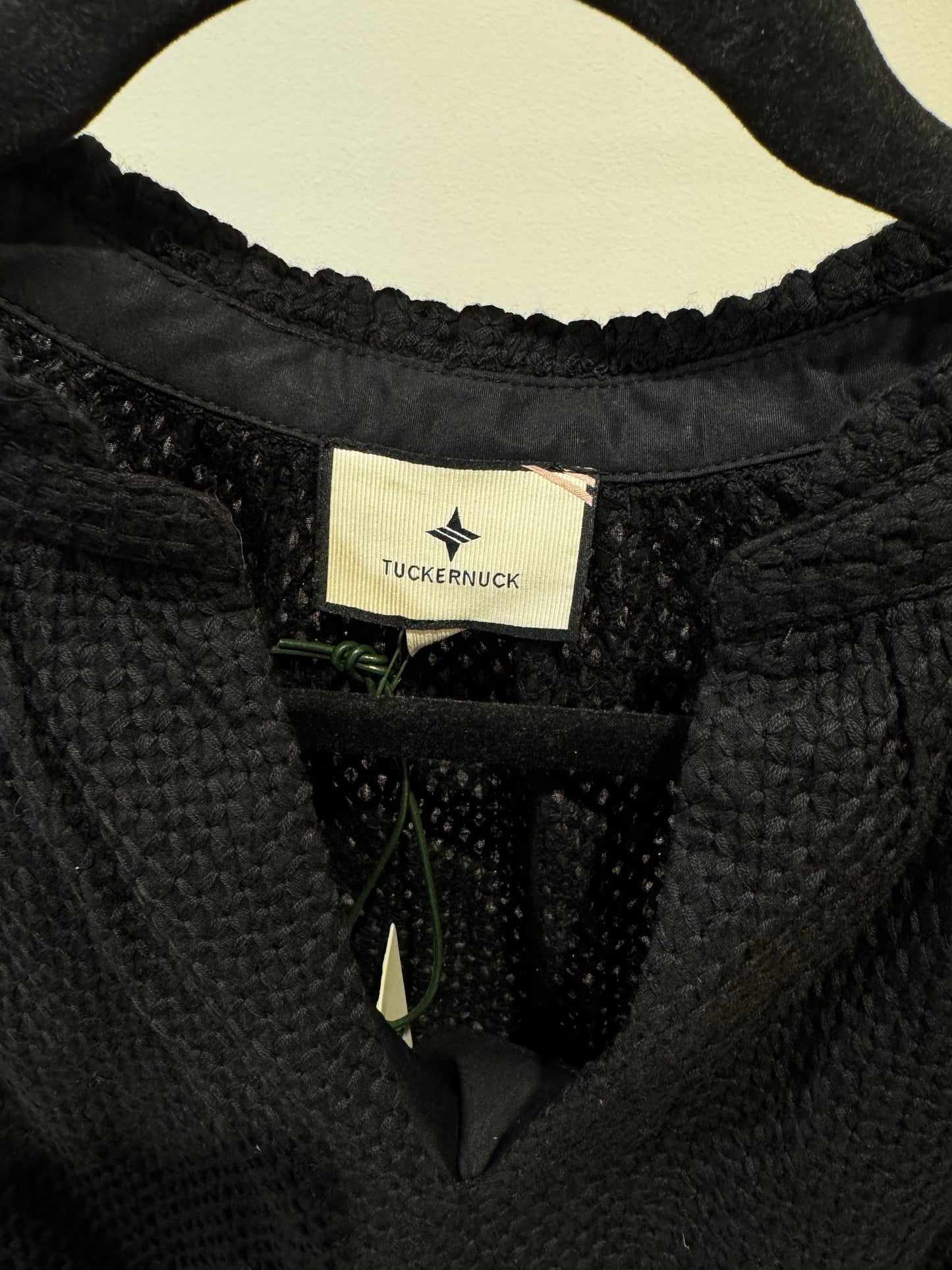 Tuckernuck Black Eyelet Colee Blouse size S