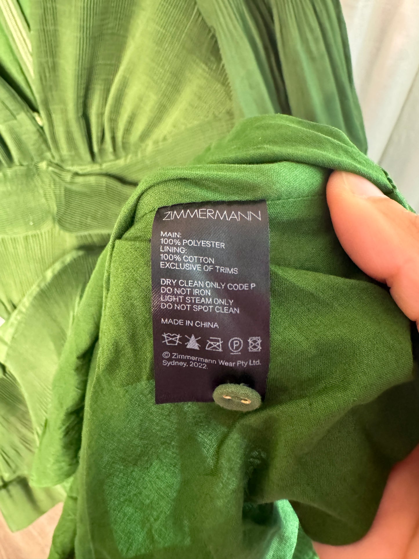 ZIMMERMANN Pleated Midi Dress size 12