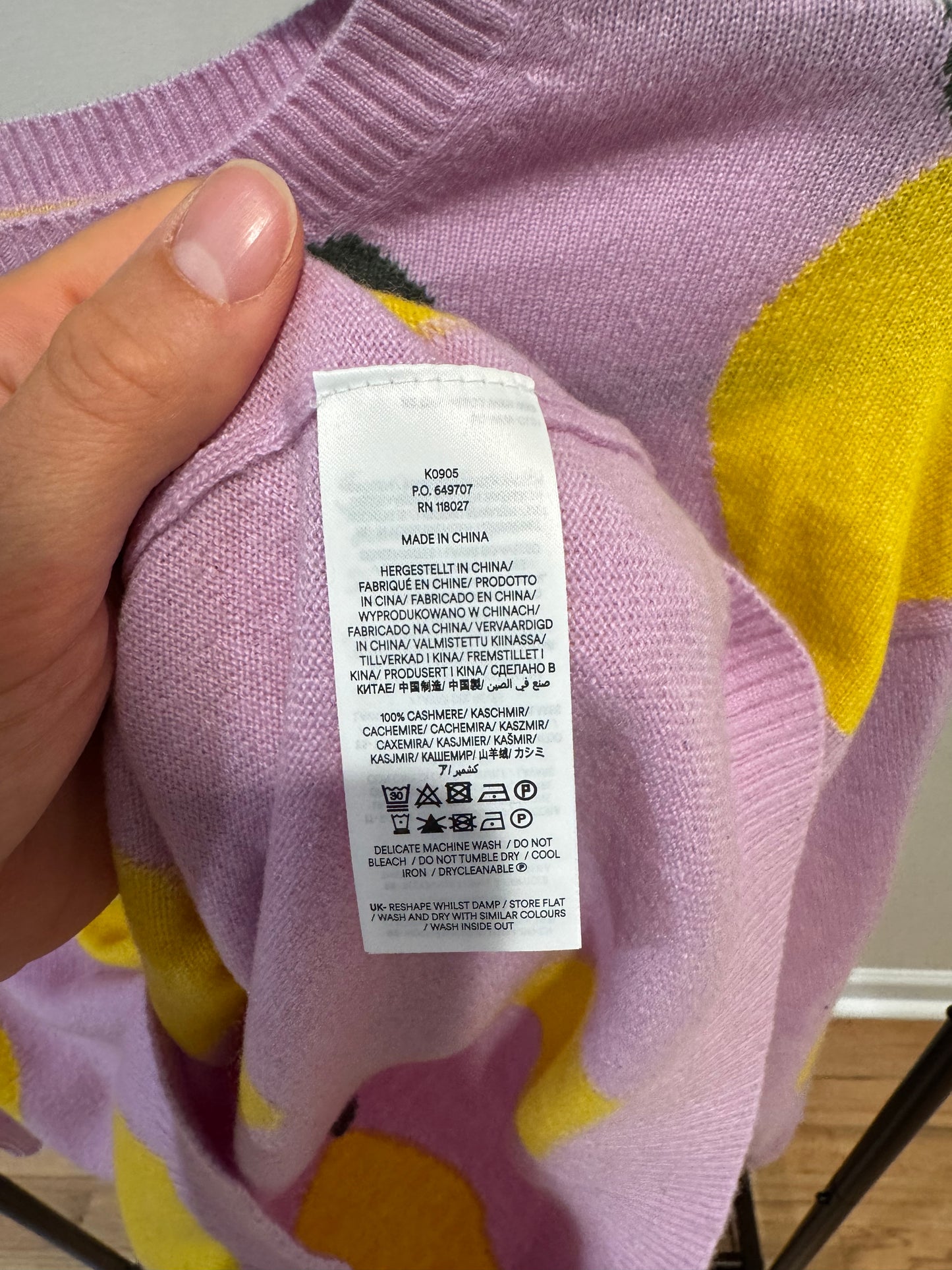 Boden Pink Lydia Cashmere Jumper size XS