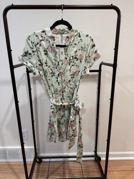 Alice and Olivia Lucy Romper in Garden Gossip Light Sage size 6
