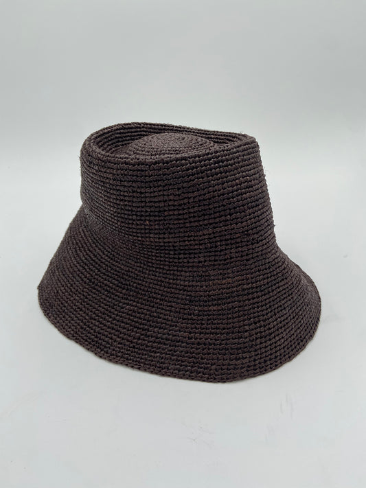 Janessa Leone Felix Bucket Hat Dark Earth size L
