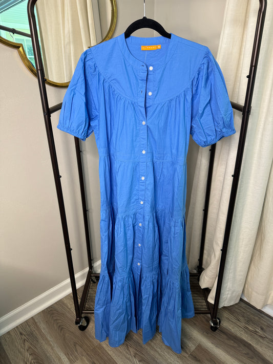 Oliphant Scoop Tiered Midi Dress size M