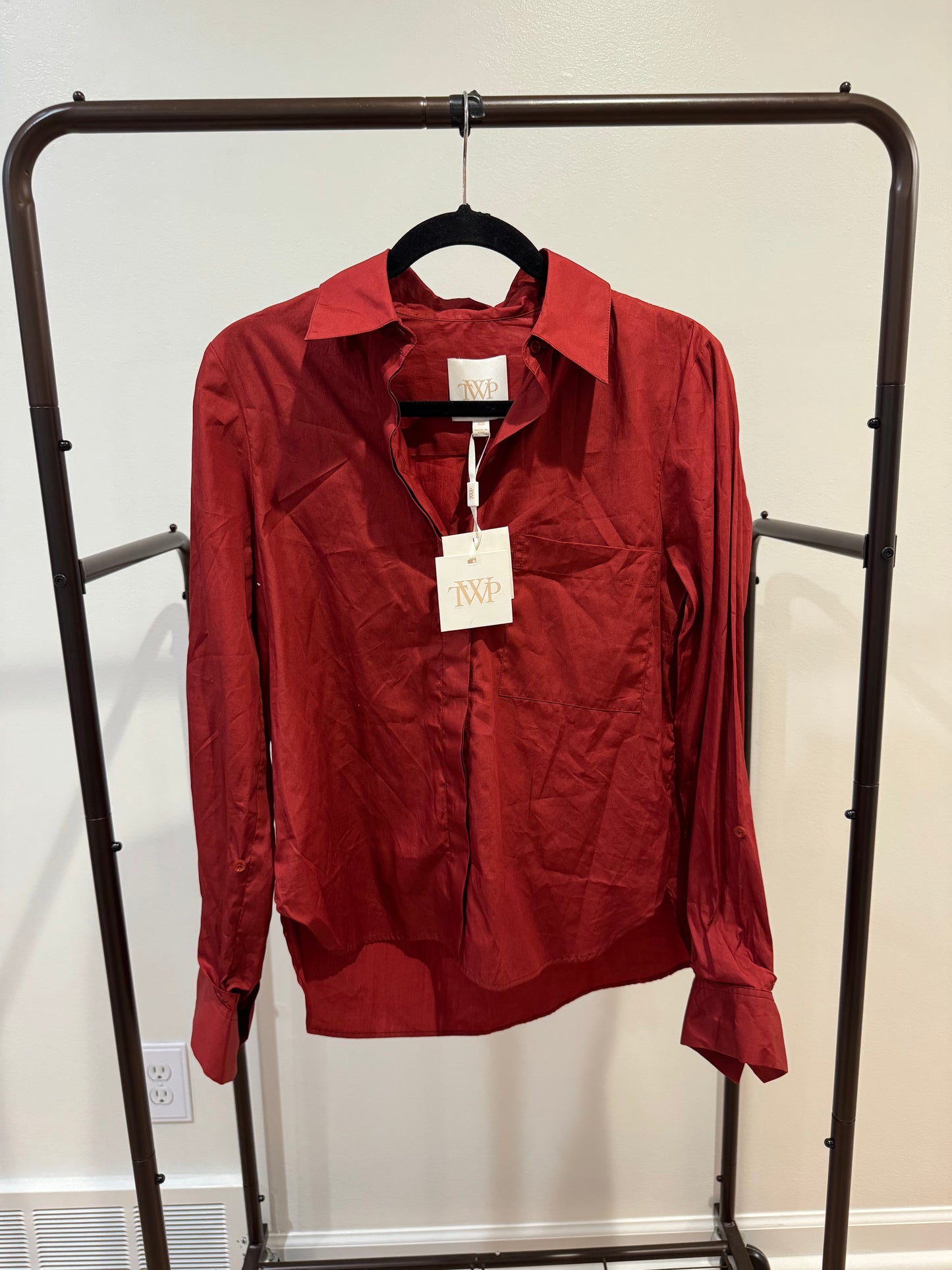 TWP Boyfriend Shirt in Sienna size XS